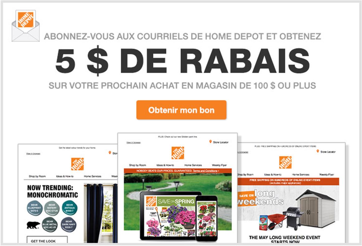 Magasin Home Depot à 300 rue Bouvier